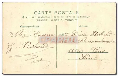 Wąwoz Fontaine-Froide blisko Savigny-les-Beaune — wydawca Boussou, Jaffrey, Beaune, numer serii nie widoczny — Rewers