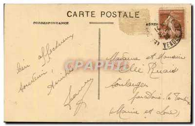 Jonge Sablaise — Uitgave Bréard, Les Sables d'Olonne — Reproductie verboden — Achterkant