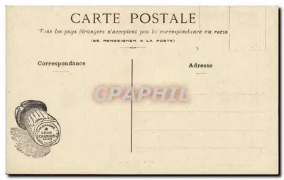 Spotkanie w Rouen — 19-26 czerwca 1910 — Wydane dla champagno Leon CHANDON — Rewers