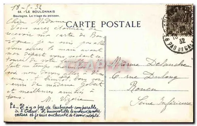 Boulogne-sur-Mer — sortowanie ryb — C.L. A. Deseille, n°64 — Rewers