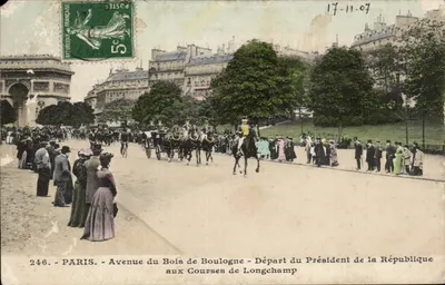 Paris - Avenue du Bois de Boulogne - Départ du Président de la République aux Courses de Longchamp - éditeur anonyme, n° 246