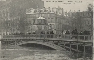 Crue de la Seine — Paris - Pont Sully — Édition E.P.D.