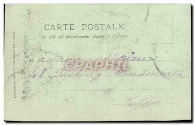 Il Re e la Regina d'Italia a Parigi (14-18 Ott. 1903) — Madame Loubet nel Parco — LL. MC.M. — LL. Boiteaux — Verso