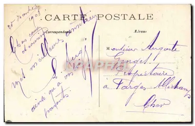 Parigi — La rue de la Paix — Atelier di sartoria — C. M. — Verso