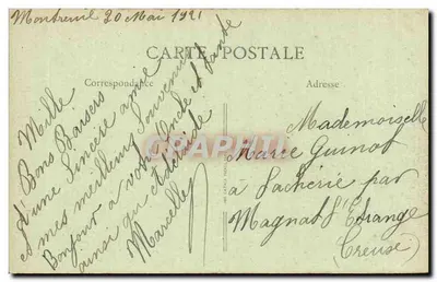 Montreuil - Rue Victor-Hugo e Boulevard Rouget de l'Isle — B.F., Paris — Verso