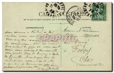 Alfort — As margens da Marne e os Bateaux Parisiens — F. M. n° 5192 — Verso