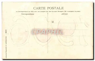 Valognes — Vista da cidade em 1906 — Librairie Papeterie A. Letlimonier — Verso