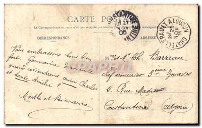 O Carilhoneiro — Canção de Béranger — Fototipo A. Buret & Cie, Nancy — Verso