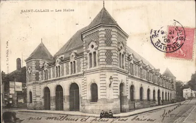 Saint-Calais — Les Halles — Éditeur E. Le Doley, Paris