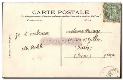 As margens da Marne em Nogent-Le Perreux — E.M. — n°580 — Verso