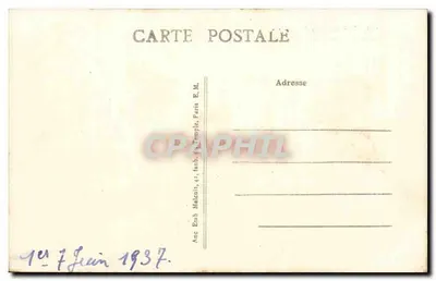 Bois de VINCENNES — Lago y Pescadores — E.M. n°1004 — Reverso