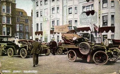 Kings Road, Brighton — Automobil Club et Old Ship Hotel — éditeur inconnu, série A-10