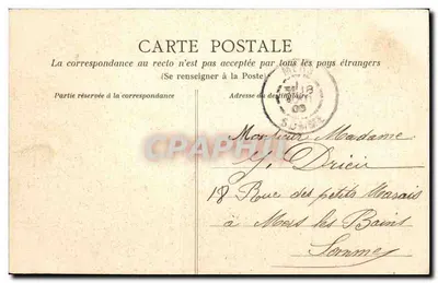 St-Malo - A praça Chateaubriand — Costa da Émeraude, n°523 — editor desconhecido — Verso
