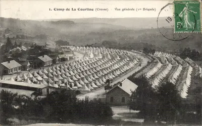 Camp de La Courtine (Creuse) — Vista geral (1ª Brigada) — Editor desconhecido, n° de série 1