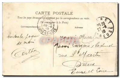 La Courtine (Creuse) — Mess e camp dos oficiais — Editor desconhecido, n° 833 — Verso