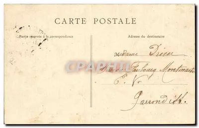 Argonlème — Katedra, widok z ulicy Saint-Ausons — B. F., Paryż — Rewers