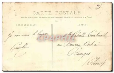 As Fábricas e o Canal em Valcourt — Entorno de Toul ilustrado — Edição Poirot, Toul — Verso