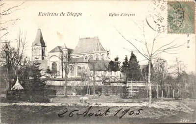 Igreja de Arques — Arredores de Dieppe — Editor: HS. No. 31