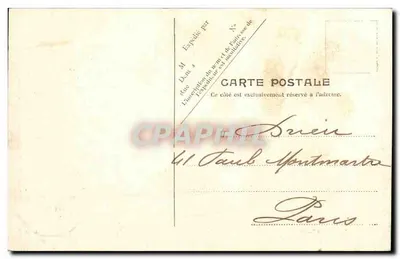 Dieppe — Przylądek — V. P. Paris No. 52 — Rewers