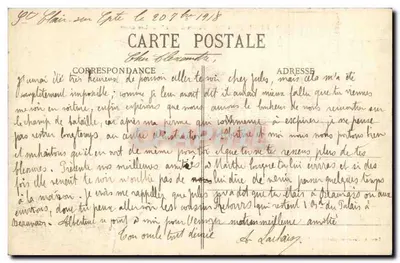 Vétheuil (S.-et-O.) — Partida do Barco para Lavacourt — Imp. A. Laturgues, fot.-édit. Verneuil — Verso