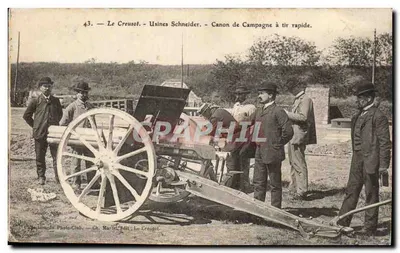 Le Creusot - Usinas Schneider - Canhão de Campo de Fogo Rápido — Ch. Marcel, editor Le Creusot