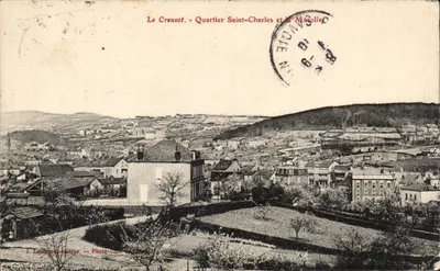 Le Creusot - Bairro Saint-Charles e a Marcolle — J. Lambart, editor, Photo-Cup, 1908