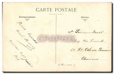 Arras — Wyspa militarna na brzegu — Wydawca R. D. Hébrion, nr 205 — Rewers