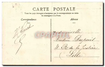 Wystawa w Amiens 1906 — Pавillon Bleu — Kawiarnia Restauracja — O. Hacquart, fot.-wyd. Amiens — Rewers