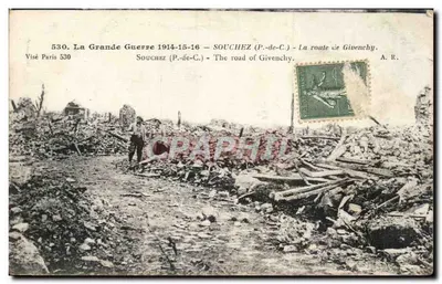Souchez (P.-de-C.) — Trasa do Givenchy — A.R. — n° 530