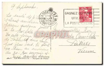La Rochelle — Stateczki rybackie — Wydawca: La Rochelle, nr 8 — Rewers