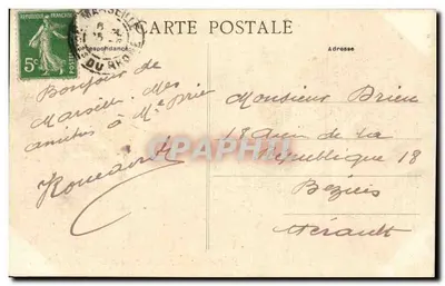 Marsiglia — Hotel delle Poste e dei Telegrafi — L. M. — Verso