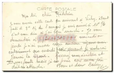 Vichy - Fonte da Grande Grille — temperatura 41° (vazão 3.000 litros por hora) — Verso