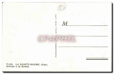 La Sainte-Baume — chegada à gruta — Aldia — Verso
