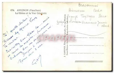 अविनॉन (वॉक्लूज़) - रोन और सामान्य दृश्य - जे. लाफॉंड, सेंट-एतिएन (लूअर) — पीछे