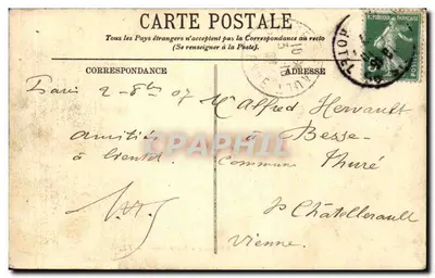 Paryż — Wyspa Świętego Ludwika — Quai d'Orléans i Katedra Notre-Dame — LL. — n° 674 — Rewers