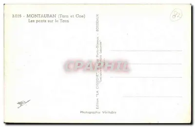 Bruggen over de Tarn — Montauban — Uitgave 'LA CIGOGNE' — Achterkant