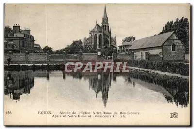Rouen — Abside de l'Église Notre-Dame de Bon-Secours — Neurien Frères, n°456