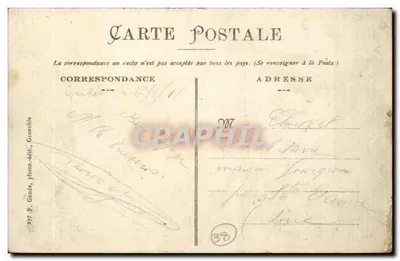Grenoble — Perspektywa na miasto — Widok z Jardin des Dauphins — Taillefer 2861, Grand-Serre 2144 — Rewers