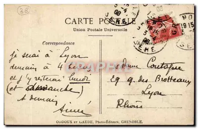 Crenoble - Vista Geral, Le Moucherot - Oddoux et Gaude, Grenoble — Verso