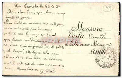 Grenoble — Ogólny widok, rzeka Isère i Alpy — CI.A.V. nr 027 — Rewers