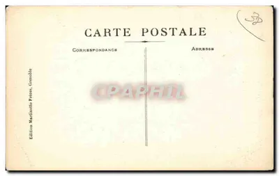 Grenoble — Ogólny widok — Wydawnictwo Martinotto Frères — Rewers