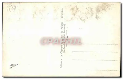 Grenoble — Vista geral e o Moucheterotte — Edição La Cigogne, rua de Palanka, Grenoble — Verso