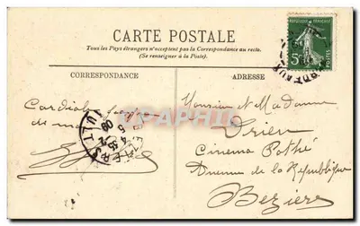 Bordeaux — Uroczystości pogrzebowe Kardynała Lecota — Ogólny widok kolumnady ulicy XXX Lipca. Michel i Forgeot, wyd. — Rewers