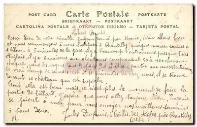 Castelo de Chantilly — Lado sul — ND Phot. — Verso