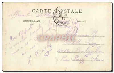 Toulouse — Porta de entrada do Lycée National — J. Languet Brebels, Toulouse — Verso