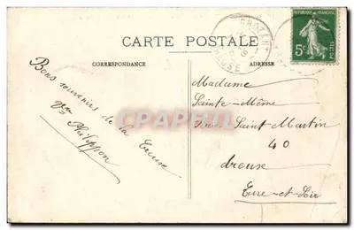 CROZANT (Creuse) — O Confluent e os Brégeauds — Editor desconhecido, n° 11 — Verso