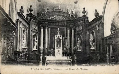 Evaux-les-Bains (Creuse) — O Coro da Igreja — Pinthon, Fot., Evaux-les-Bains
