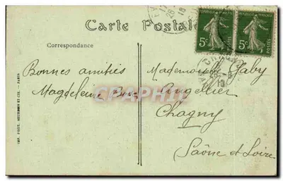 EVAUX-LES-BAINS (Creuse) — A Igreja e o Calvário — Pisthon, fot. Évaux-les-Bains — Verso