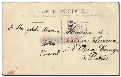 Dijon — Cachoeira, praça Darcy — Aubert édit., 10 r. Liberdade Dijon — Verso