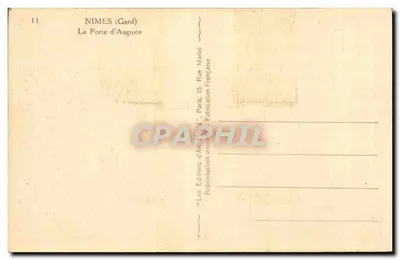 Nîmes (Gard) — Drzwi Augusta — Wydawnictwo Art Marlet — Rewers